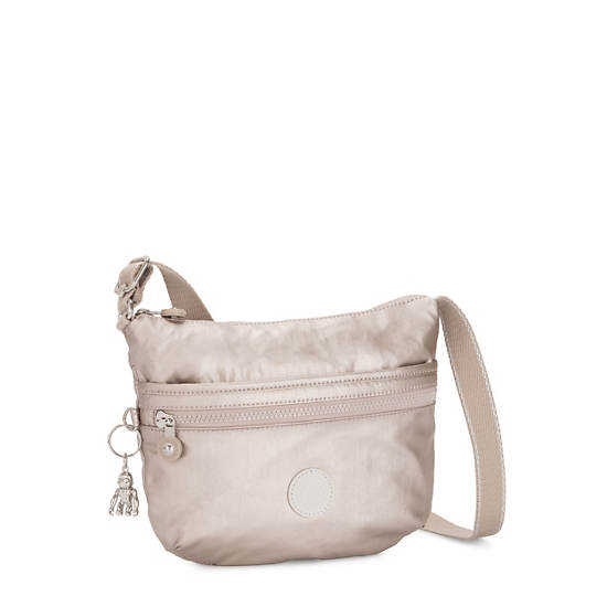 Kipling Arto Small Metallic Çapraz Askılı Çanta Bej Rengi | TR 2131NW